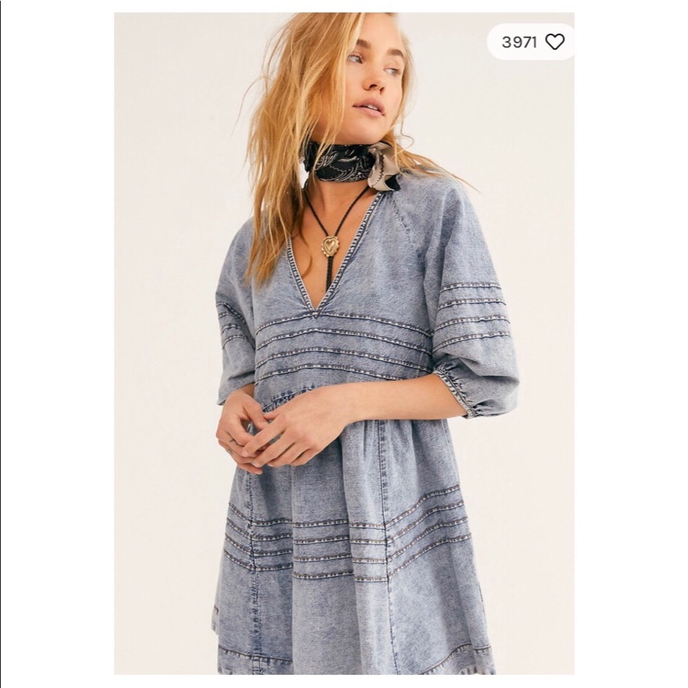 Free People Mini Denim Dress